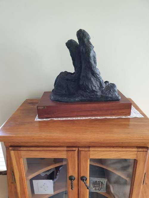 Rare Sculpture : The Waiting by Irena Georgiou ( 40 x 42 x 22 cm )