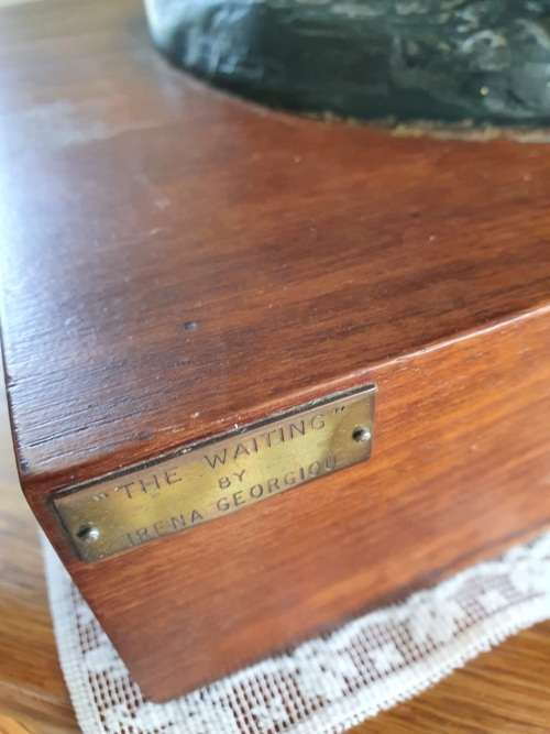 Rare Sculpture : The Waiting by Irena Georgiou ( 40 x 42 x 22 cm )