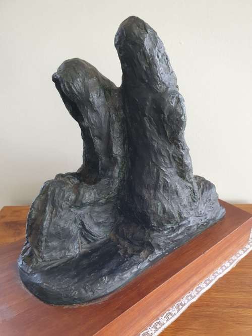Rare Sculpture : The Waiting by Irena Georgiou ( 40 x 42 x 22 cm )
