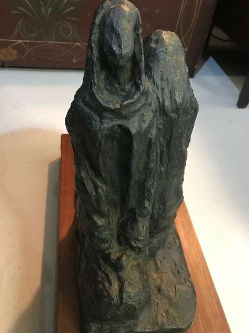 Rare Sculpture : The Waiting by Irena Georgiou ( 40 x 42 x 22 cm )