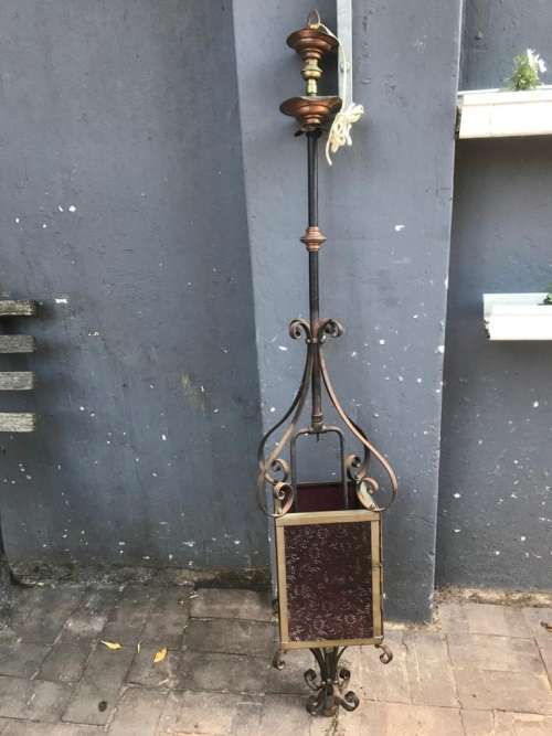 Beautiful Original Art Nouveau Ceiling Gaslamp converted to electricity