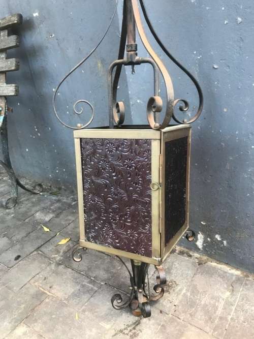 Beautiful Original Art Nouveau Ceiling Gaslamp converted to electricity