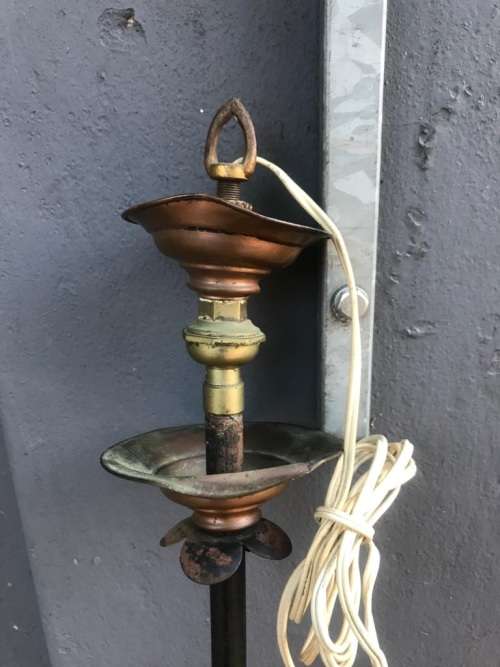 Beautiful Original Art Nouveau Ceiling Gaslamp converted to electricity