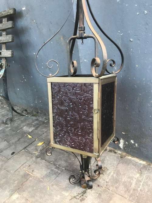 Beautiful Original Art Nouveau Ceiling Gaslamp converted to electricity