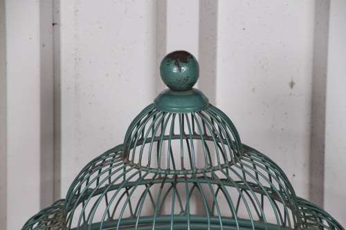 Beautiful Vintage Pair of Metal Birdcages ( 88 cm ) Bid per birdcage to take one or both