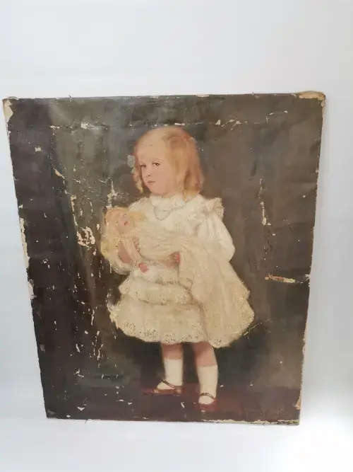 Rare Oil Painting: RB Hunter circa 1902 , British Artist