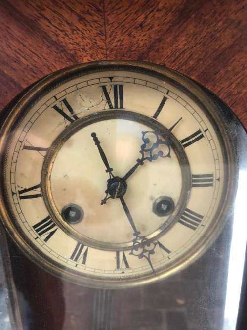 Mahogany Cased Regulator Wall Clock ( 56 x 40 cm )Working condition