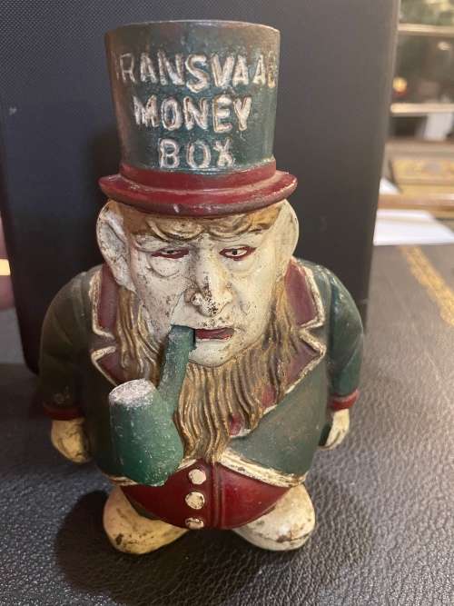 Boer War :Paul Kruger Cast Iron Moneybox