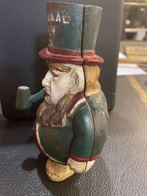 Boer War :Paul Kruger Cast Iron Moneybox