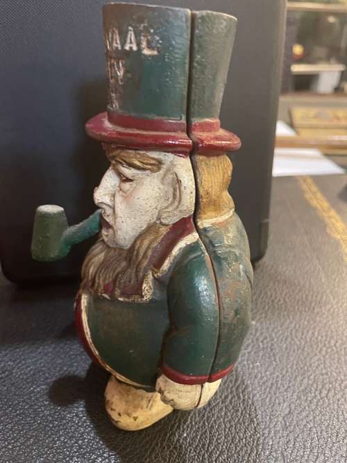Boer War :Paul Kruger Cast Iron Moneybox