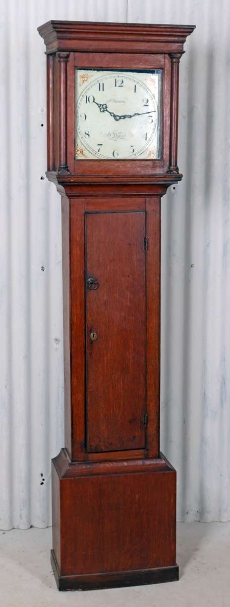 ENGLISH OAK LONGCASE CLOCK BY JOHN PAXTON ST NEOTS CIRCA 1790 ( WORKING )