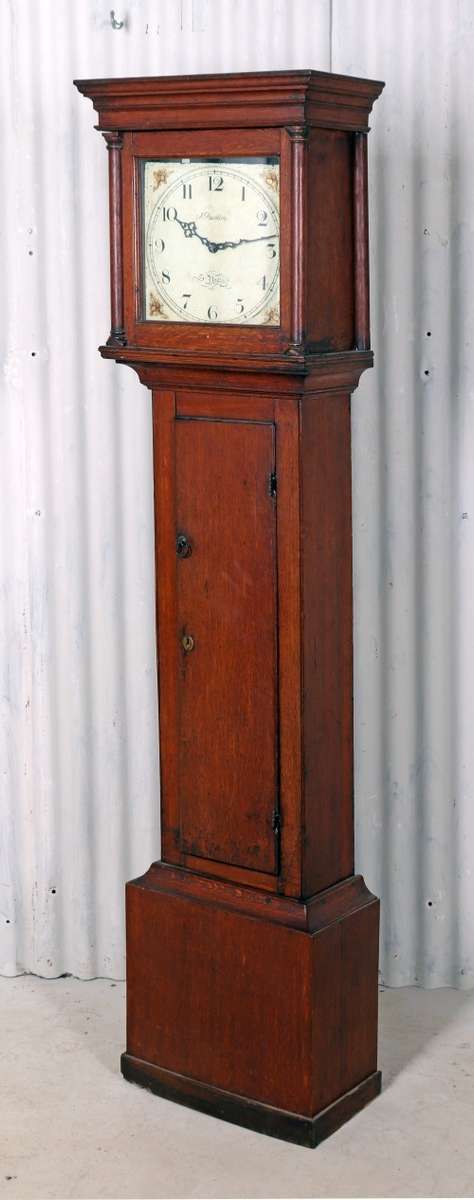 ENGLISH OAK LONGCASE CLOCK BY JOHN PAXTON ST NEOTS CIRCA 1790 ( WORKING )