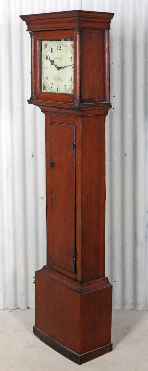 ENGLISH OAK LONGCASE CLOCK BY JOHN PAXTON ST NEOTS CIRCA 1790 ( WORKING )
