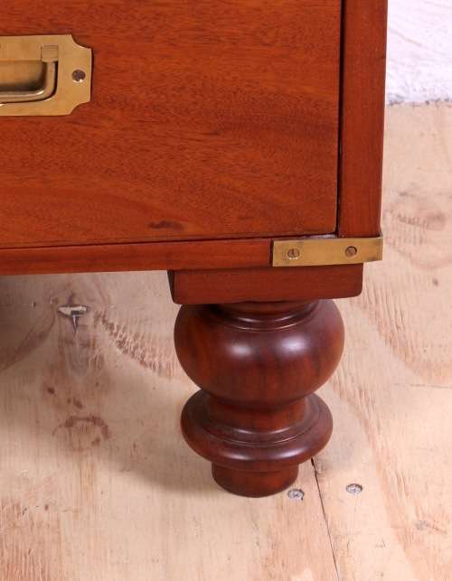 Beautiful Mahogany Military Campaign Chest on Chest circa 1900 ( 108 x 92 x 43 cm )