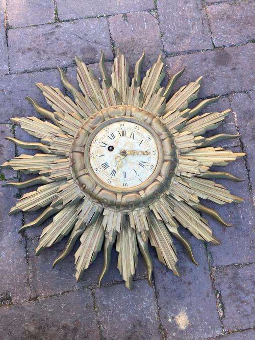 Vintage Midcentury Starburst Clock ( 44 cm )