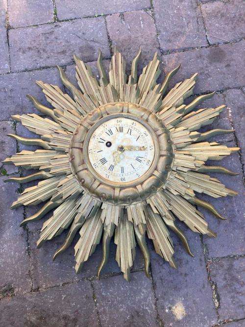 Vintage Midcentury Starburst Clock ( 44 cm )