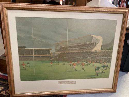 Vintage Rugby Print Second Test 1955 Newlands
