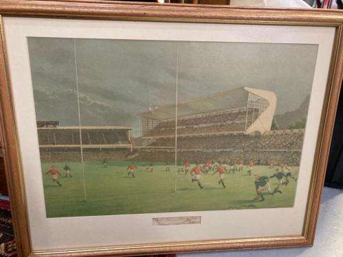 Vintage Rugby Print Second Test 1955 Newlands