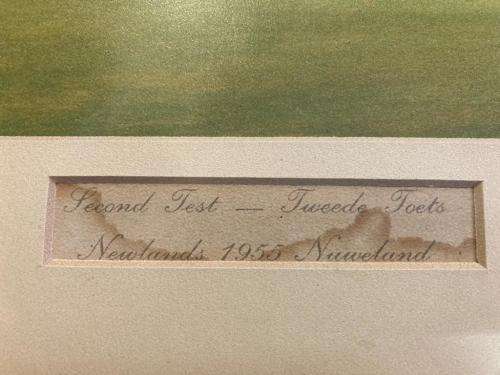 Vintage Rugby Print Second Test 1955 Newlands