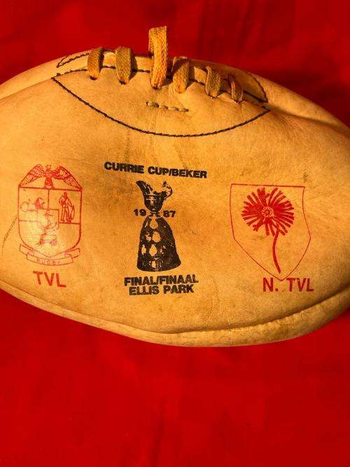 Rugby Ball: Genuine Leather , Curriecup Final 1987, Tvl vs NTvl