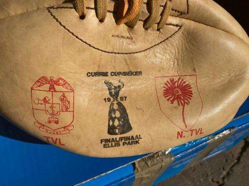 Rugby Ball: Genuine Leather , Curriecup Final 1987, Tvl vs NTvl
