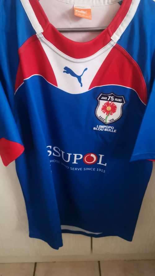 Rugby Players Jersey: Limpopo Blou Bulle 75 jaar