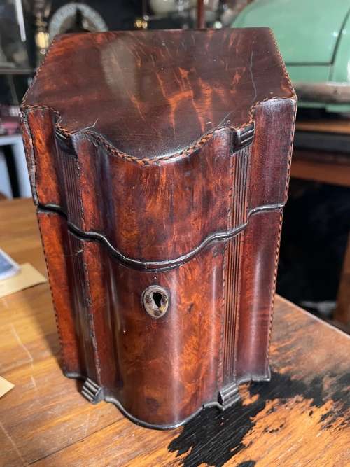 Georgian Mahogany Cutlery Box ( 19cm high )