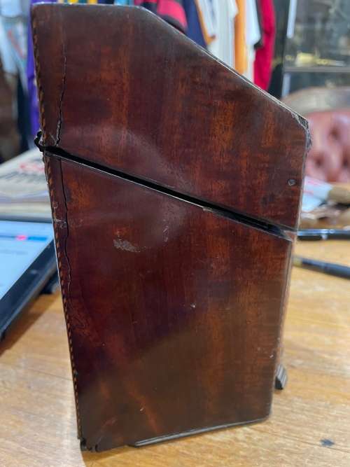 Georgian Mahogany Cutlery Box ( 19cm high )