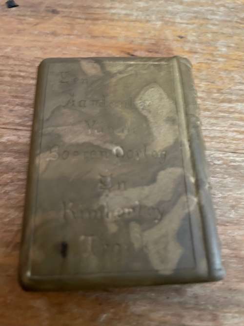 Boer War: Stone carved Book uit Kimberley Tronk