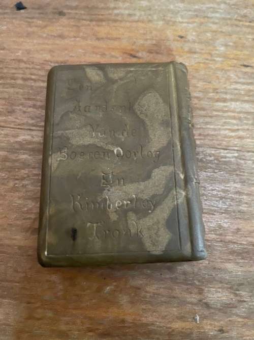 Boer War: Stone carved Book uit Kimberley Tronk