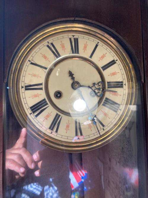 Large Victorian Gustav Becker Mahogany Regulator Wall Clock ( 125 cm )