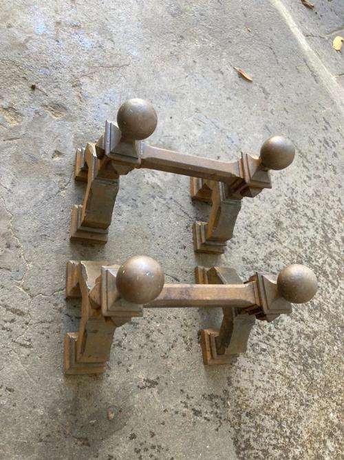 Pair of Cast Iron Firedogs