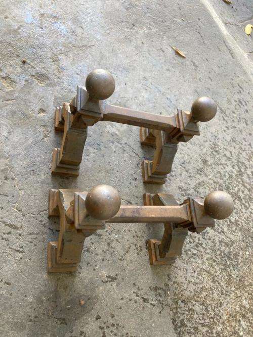 Pair of Cast Iron Firedogs