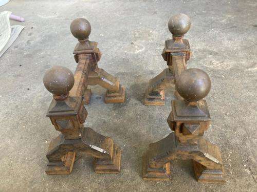 Pair of Cast Iron Firedogs