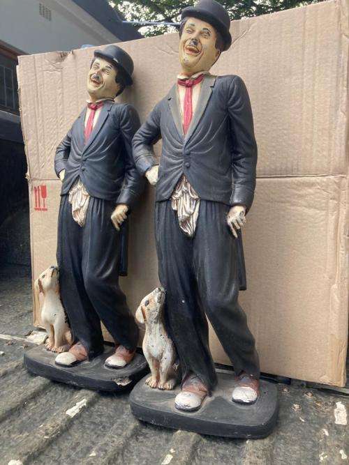1 Charlie Chaplin Figurines made from Fibreglass ( 53 cm ) Bid per figurine to take 1