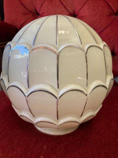 Beautiful Art Deco Ceiling Light Shade ( 20 cm high , 10 cm diameter)