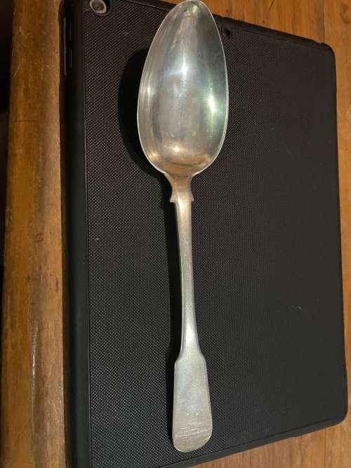 Cape Silver : Rare Cape Silver Tablespoon. Jan Bernardus Beyleveld ( 15 g , 22 cm , circa 1820 )