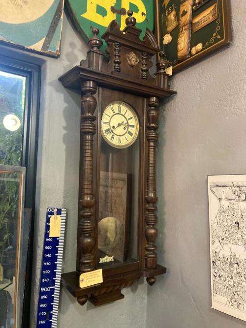 Large Victorian Gustav Becker Mahogany Regulator Wall Clock ( 125 cm )
