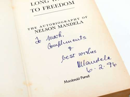 Nelson Mandela: Signed First Edition Long Walk to Freedom.