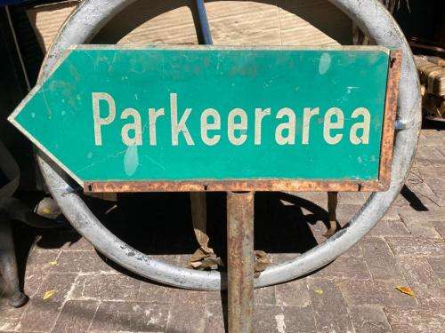 Vintage Parking Area / Parkeer Area Double Sided Sign
