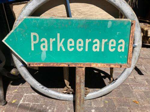 Vintage Parking Area / Parkeer Area Double Sided Sign
