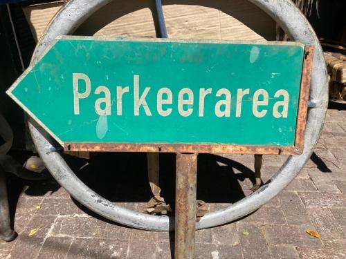 Vintage Parking Area / Parkeer Area Double Sided Sign