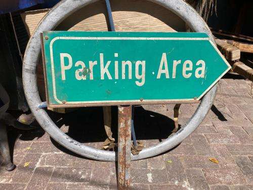 Vintage Parking Area / Parkeer Area Double Sided Sign