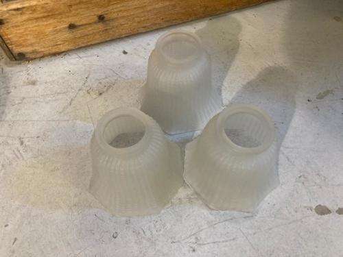 3 Original Vintage Lampshades ( 10 cm high, diameter 12 cm )