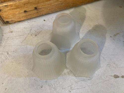 3 Original Vintage Lampshades ( 10 cm high, diameter 12 cm )