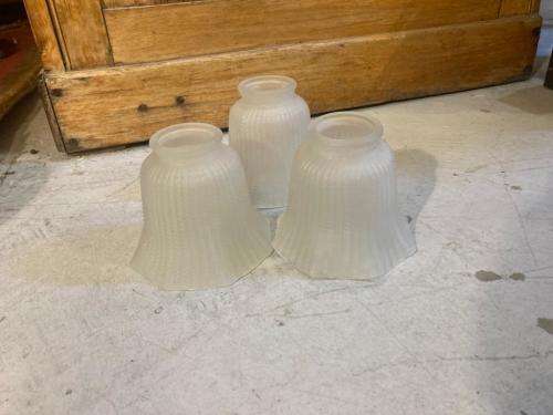 3 Original Vintage Lampshades ( 10 cm high, diameter 12 cm )