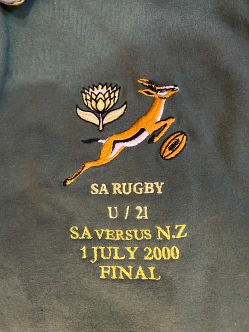 Rugby Players Match Jersey : SA u/21 Final , 1 July 2000