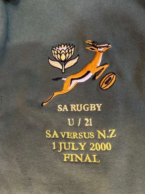 Rugby Players Match Jersey : SA u/21 Final , 1 July 2000