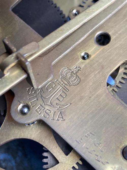 Large Victorian Gustav Becker Mahogany Regulator Wall Clock ( 125 cm )