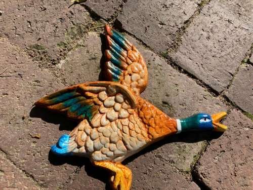 Set of Midcentury Metal Flying Ducks ( Japan )